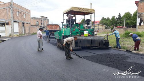 اجرای آسفالت معابر سطج شهر خان ببین