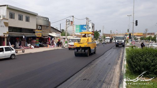 اجرای آسفالت معابر سطج شهر خان ببین