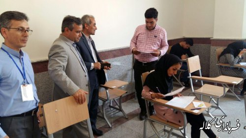 بازدید سرپرست فرماندار کلاله از روند برگزاری امتحانات دانشگاه پیام نور شهرستان