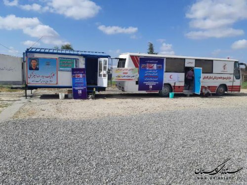 کاروان سلامت تخصصی دندانپزشکی جمعیت هلال احمر مازندران در مناطق سیل زده گستان