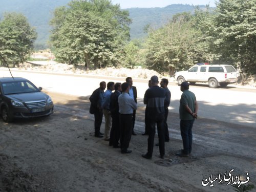 بازدید معاون فرماندار رامیان از جاده مواصلاتی رامیان به شاهرود(النگ)