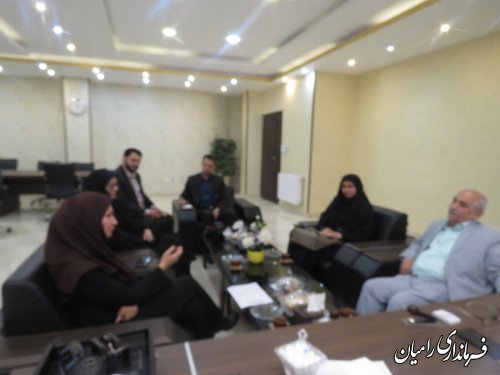 دیدار مدیرکل کانون پرورش فکری کودکان ونوجوانان استان گلستان با فرماندار رامیان