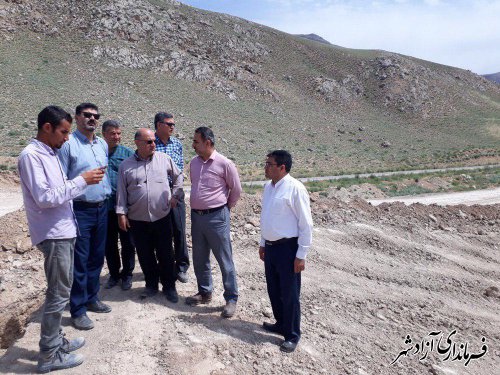 بازدید اعضای شورای اداری شهرستان آزادشهر از پروژه های عمرانی بخش چشمه ساران