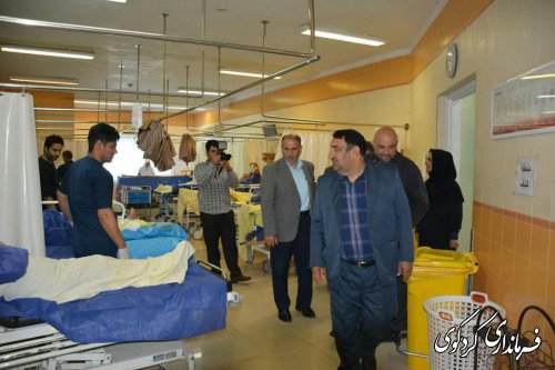 بازدید فرماندار با حضور خیرین شهرستان از مجموعه بیمارستان امیرالمومنین (ع) کردکوی