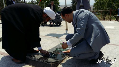 گلزار شهدای کلاله غبار روبی و عطر افشانی شد
