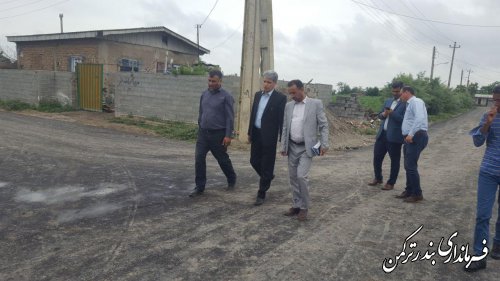 بازدید فرماندار ترکمن از روند اجرای طرح هادی در روستاهای شهرستان