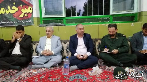 میز خدمت در شهرستان رامیان با حضور  فرماندار و مسئولین  شهرستان رامیان برگزارگردید