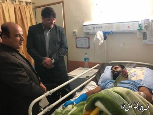 نماینده عالی دولت از بیماران بستری در بیمارستان آل جلیل شهر آق قلا عیادت کرد