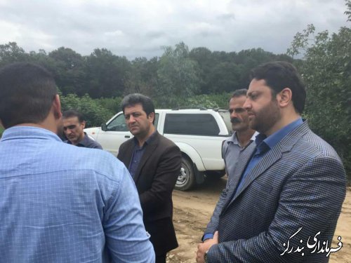 بازدید فرماندار بندرگز از عملیات اجرایی آب بندان وطناء