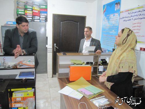 بازدید سرزده فرماندار آق قلا از شبکه بهداشت و درمان و شرکت تعاونی خبازان