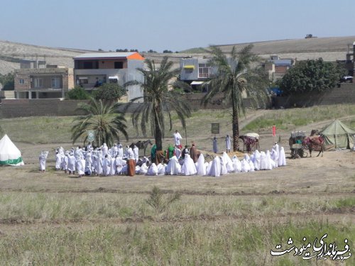 بازسازی واقعه غدیر در شهرستان مینودشت به نمایش در آمد
