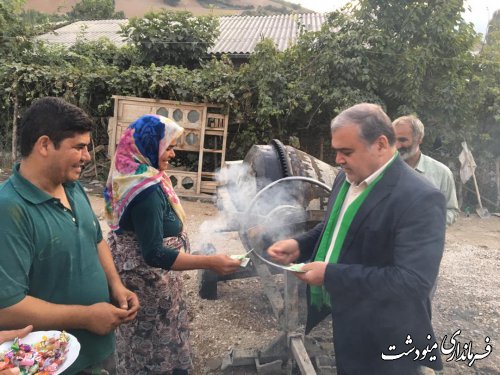 بازدید فرماندار از روند ساخت منازل مسکونی روستای سایر
