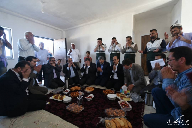 افتتاح اولین واحد مسکونی احداثی در مناطق سیل زده شهرستان گمیشان