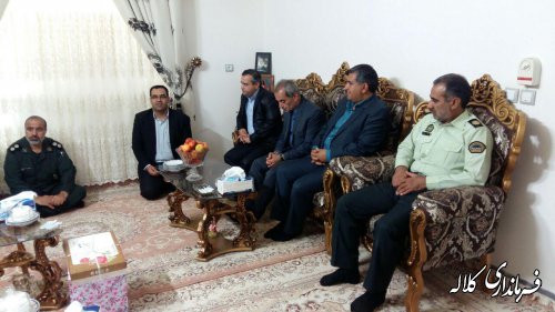دیدار فرماندار شهرستان کلاله با خانواده معظم شهداء