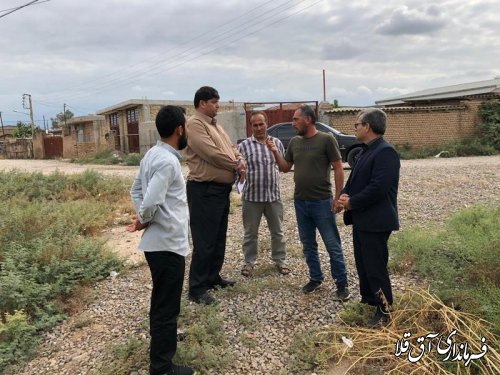 بازدید میدانی فرماندار  آق‌قلا از روستاهای شهرستان 