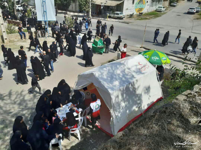 بهره مندی 1000 نفر از خدمات جمعیت هلال احمر گلستان در عاشورای حسینی