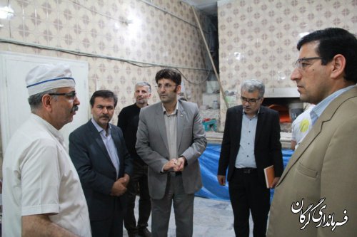 فرماندار گرگان بصورت سرزده از نانوایی های سطح شهر بازدید کرد