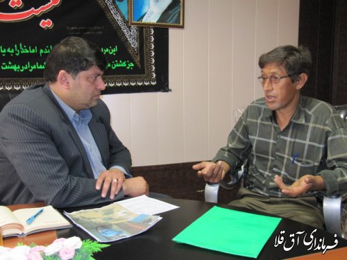دیدار چهره به چهره فرماندار آق قلا با مردم