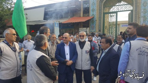 خادمان موکب امامزادگان آق امام (ع) شهرستان آزادشهر به کربلای معلی اعزام شدند