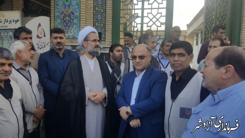 خادمان موکب امامزادگان آق امام (ع) شهرستان آزادشهر به کربلای معلی اعزام شدند