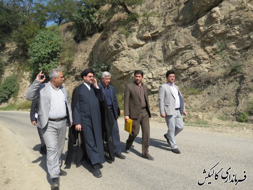 بازدید فرماندار گالیکش بهمراه دادستان عمومی از خسارات ناشی از سیل در دهستان نیلکوه