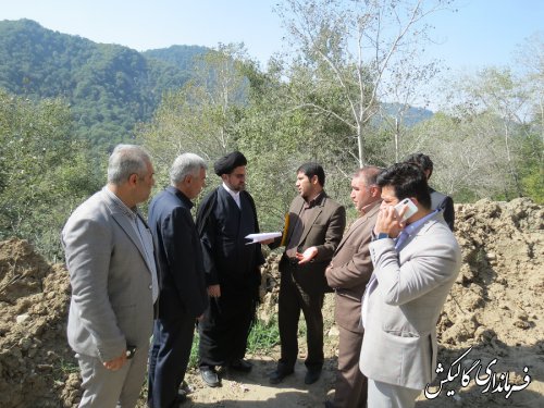 بازدید فرماندار گالیکش بهمراه دادستان عمومی از خسارات ناشی از سیل در دهستان نیلکوه