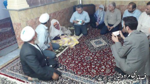 دیدار فرماندار شهرستان مراوه تپه با مادر شهید