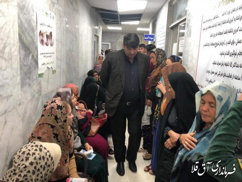 بازدید سرزده فرماندار شهرستان آق قلا از شبکه بهداشت و درمان