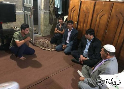 فرماندار شهرستان آق قلا بصورت شبانه از وضعیت سیل زدگان روستای چن سولی بخش وشمگیر بازدید کرد