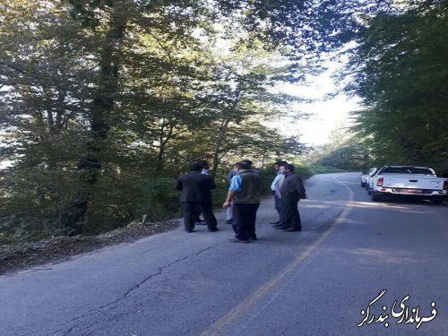 بازدید فرماندار بندرگز از محور کوهستانی وزوار