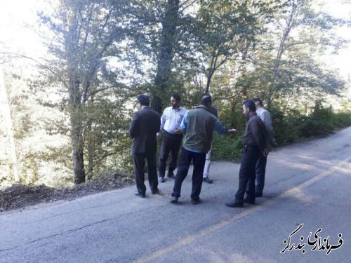بازدید فرماندار بندرگز از محور کوهستانی وزوار