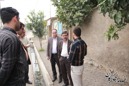 بازدید فرماندار گرگان از چند طرح هادی در حال اجرا در بخش بهاران