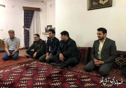نماینده عالی دولت با خانواده ورزشکاران فقید شهرستان آق قلا دیدار کرد