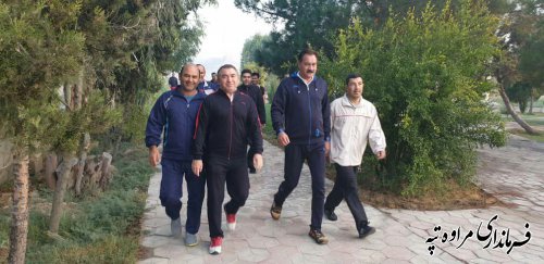 ورزش صبحگاهی بمناسبت هفته تربیت بدنی و ورزش در مراوه تپه