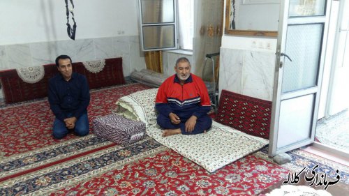 دیدار فرماندار کلاله با جانباز ورزشکار شهرستان