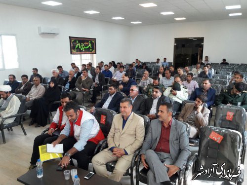 دهیاران همه مخاطرات و زمینه های بروز بحران در روستاها را شناسایی و به ستاد بحران معرفی کنند