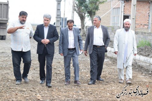 بازدید فرماندار شهرستان ترکمن از روند اجرای طرح هادی روستای خواجه لر