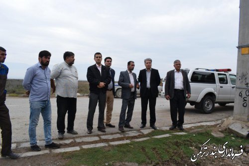 بازدید فرماندار شهرستان ترکمن از روند اجرای طرح هادی روستای خواجه لر