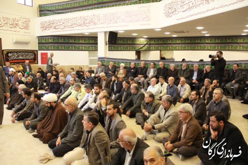 حضور استاندار گلستان در مراسم عزاداری دهه آخر ماه صفر در بیت الزهرا(س) گرگان
