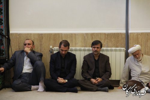 حضور استاندار گلستان در مراسم عزاداری دهه آخر ماه صفر در بیت الزهرا(س) گرگان