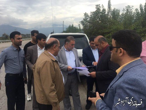 بازدید مشترک فرماندار آزادشهر و مدیرکل راه و شهرسازی از محور ترانزیتی آزادشهر با شاهرود