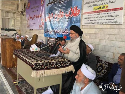 مراسم فارغ التحصیلی طلاب حوزه علمیه"احمدیه روستای چن سولی"شهرستان آق قلا برگزار شد