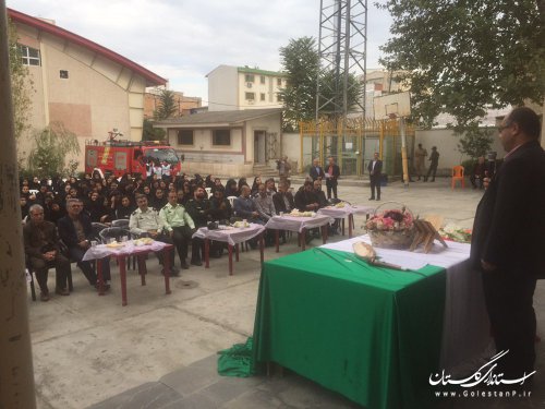 نواخته شدن زنگ هفته پدافند غیرعامل توسط مدیرکل پدافند غیرعامل استان