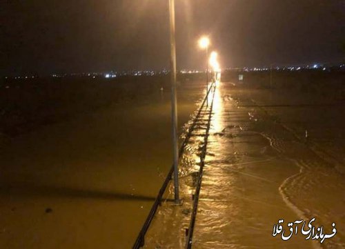 مسیر گرگان به آق قلا، حدفاصل روستای قربان آباد تا اطلاع ثانوی مسدود است