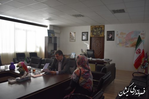 هفدهمین دیدار مردمی فرماندار گمیشان با مردم شهرستان