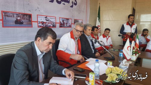 کنفرانس خبری مدیرعامل هلال احمراستان وفرمانداران ترکمن و گمیشان با اصحاب رسانه