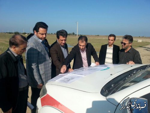 بازدید فرماندار بندرگز از روند اجرای عملیات زهکشی اراضی ساحلی