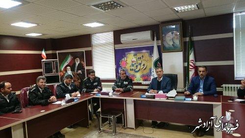 جلسه مشترک حوزه های عمرانی، راهداری و پلیس راه شهرستان های آزادشهر و شاهرود