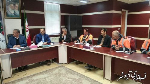 جلسه مشترک حوزه های عمرانی، راهداری و پلیس راه شهرستان های آزادشهر و شاهرود