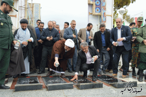 مسوولان گنبدی با آرمان‌های شهیدان تجدید میثاق کردند